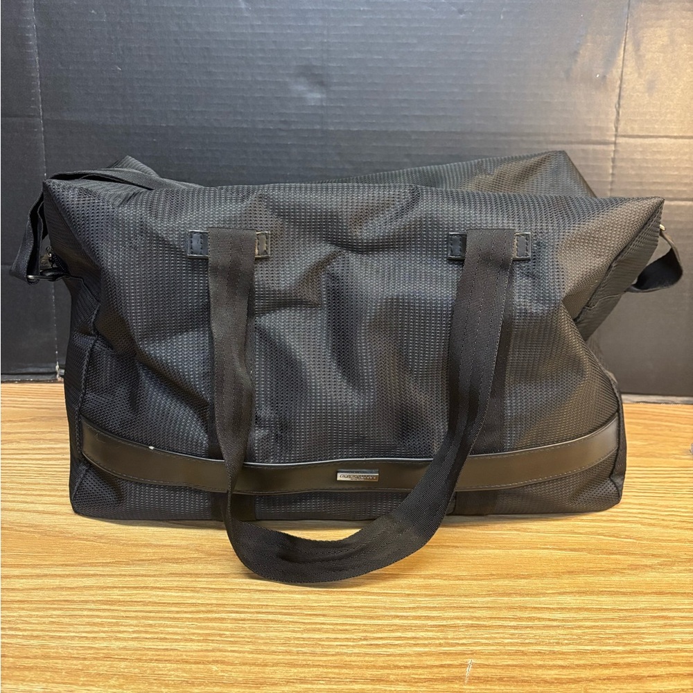 Gorgio Armani Fragrances Black Canvas Duffel Bag #4707